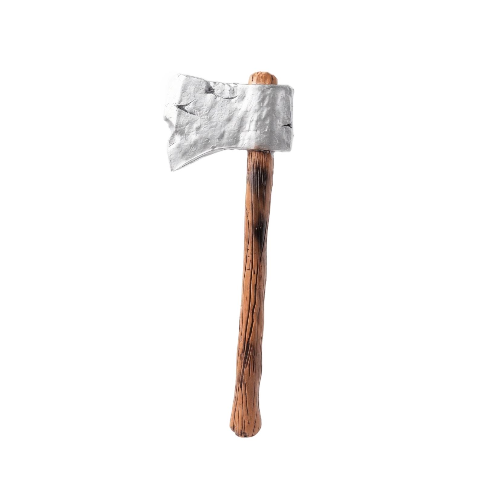 Axe Prop for Halloween Costume - Realistic Wood Cutting Axe Accessory One Size