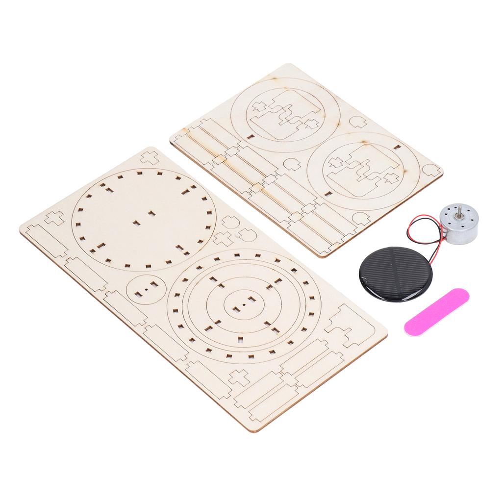 Solar Rotierender Doppelring Wissenschaftliches Lernspielzeug Handgefertigt DIY Zusammenbaumodell für Kinder