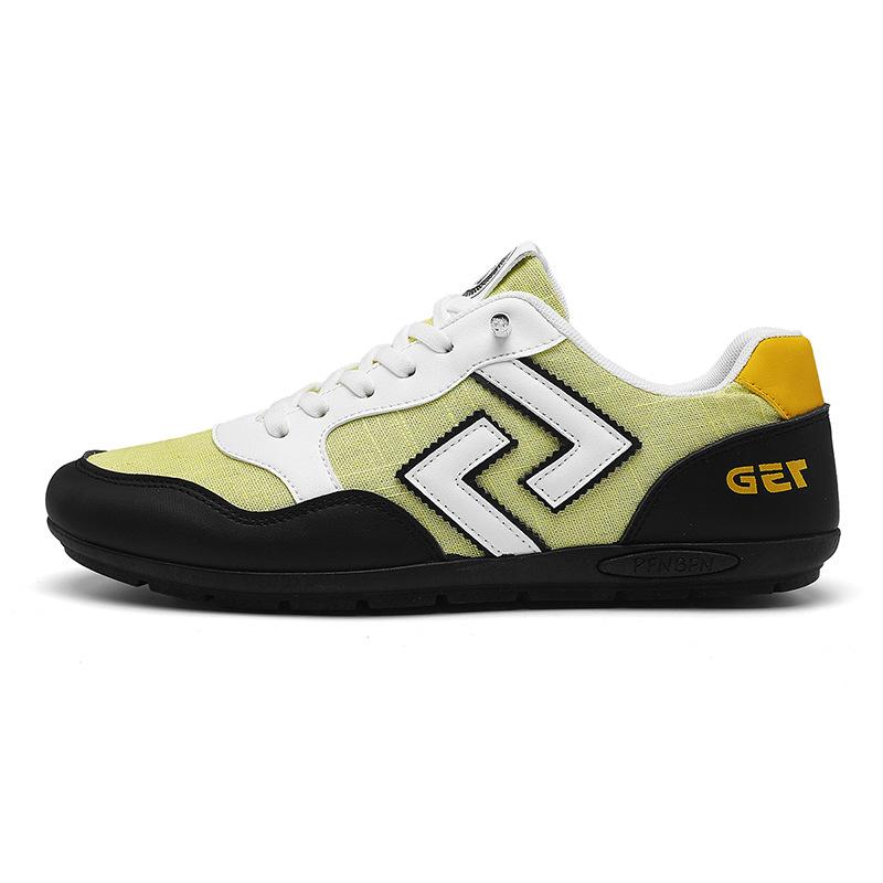 

Men s Flats 2026 Summer New Mesh Breathable Comfortable Cross Tied Casual Shoes Fashion Lightweight Soft Sole Non Slip Sneakers 39 жовтий