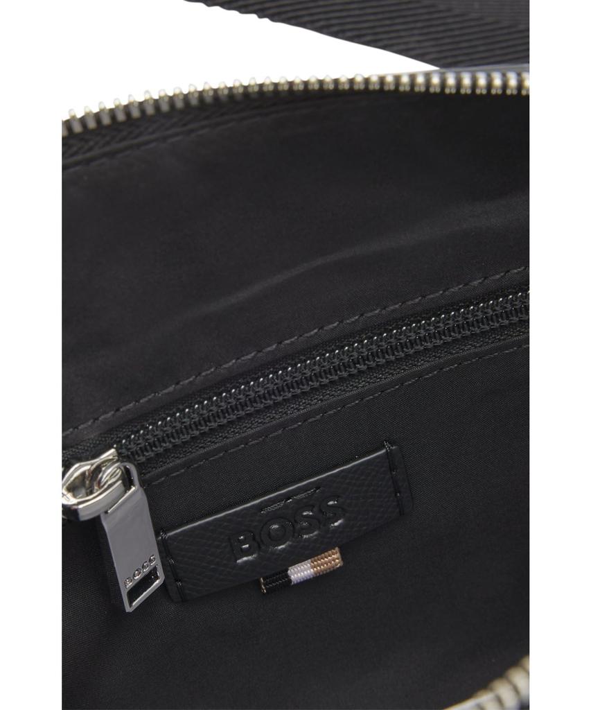 BOSS Men's Crossbody Bag with Lettering Logo, One Size, Black