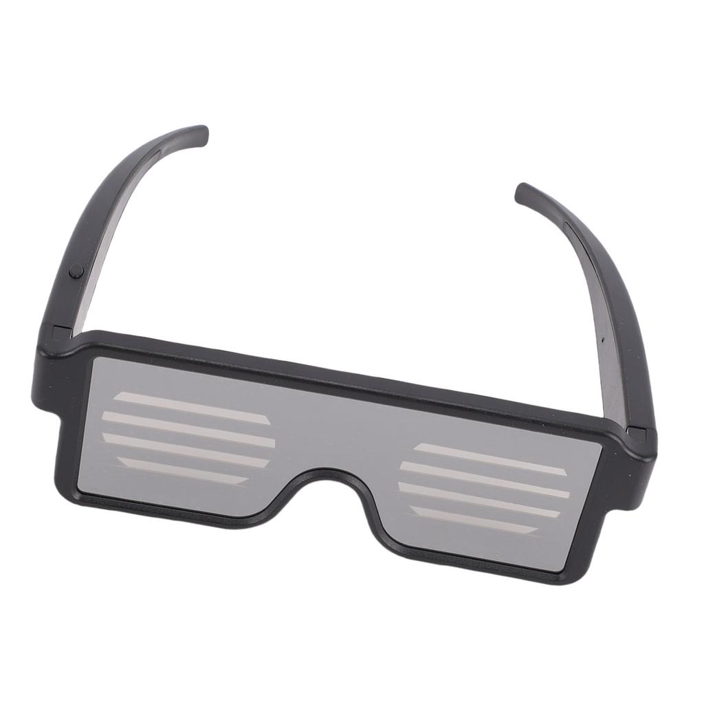 Dynamic LED Glowing Glasses USB Rechargeable Light Up Glasses White Light with Flashing Neon 11 Patterns