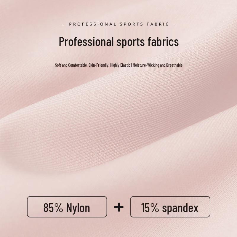 Chinese Style Women's Summer Yoga Top – Short Sleeve, Fixed Cups, Cross Mesh, Pleated, Slim Fit Sports Wear