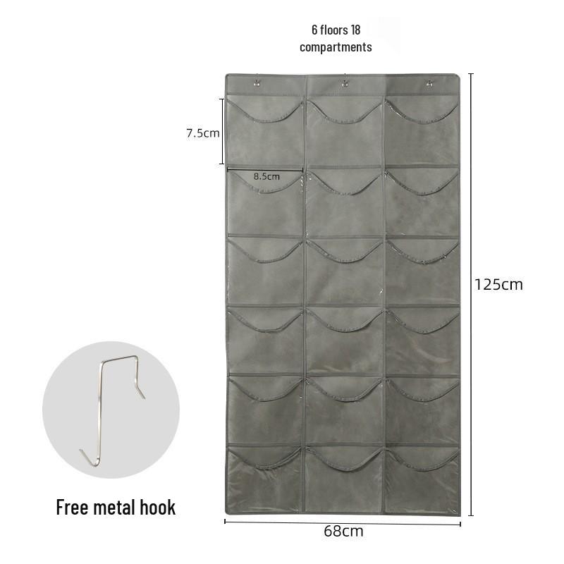 Wall-Mounted Fabric Hanging Organizer with Pockets - Essential Over-the-Door Storage for Dorms and Homes