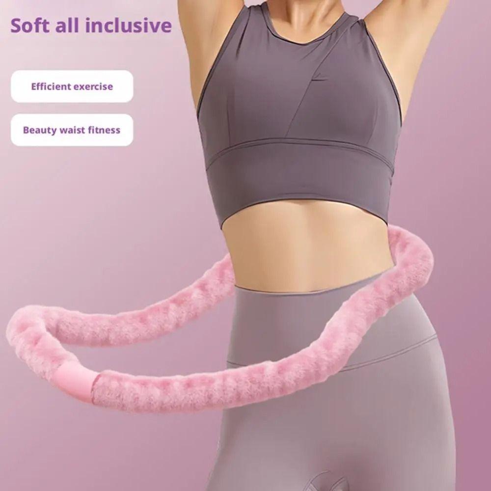 Foldable Soft Fitness Hoop Weighted Design Fitness Waist Trainer  Aerobic Exercise