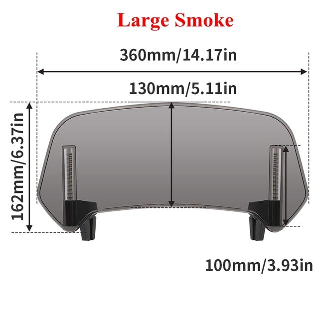 For Kawasaki Versys X300 VN 1500 MT09 MT07 Tracer 700 900 R1250GS Motorcycle Windshield Extension Adjustable Spoiler Deflector