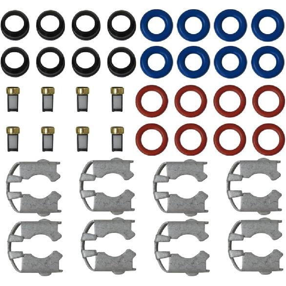 

8 Set Fuel Injector Repair O-rings Seal Filter Gasket Rebuild Kit for 2001-2007 Chevy Silverado Suburban Tahoe G*MC Sierra Yukon Cadillac Escalade