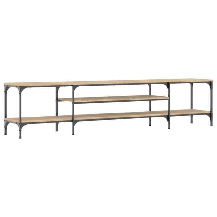 VidaXL TV Cabinet Sonoma Oak 201x35x45 Cm Engineered Wood and Iron 831814