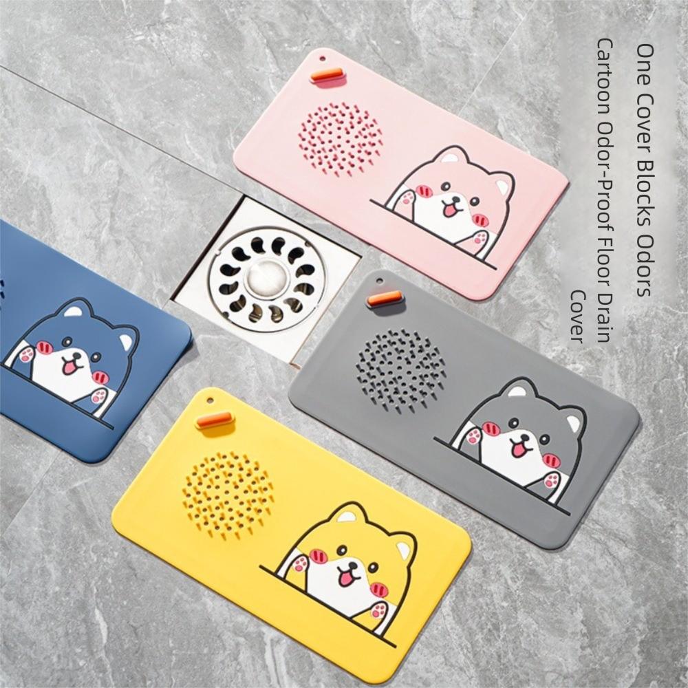 Cartoon Sewer Floor Drain Cover Anti-insect Floor Drain Pad Deodorant Cover  for Bathroom&Kitchen