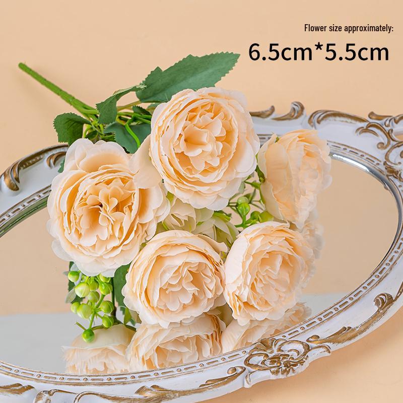 Valentine's Day Celebrity Bouquet: Fresh Flowers, Cake Decoration, Tissue & Transparent Wrapping Paper.