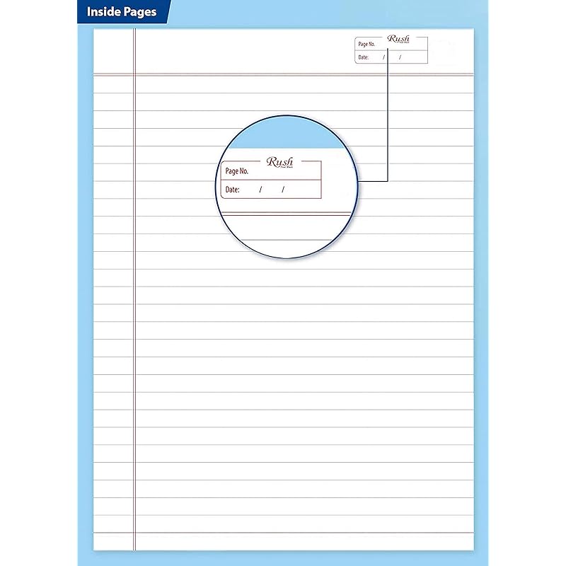 

Rush 200 Pages Premium A4 Size Spiral Notebook Ruled - Spiral Register Notebooks for Student 4