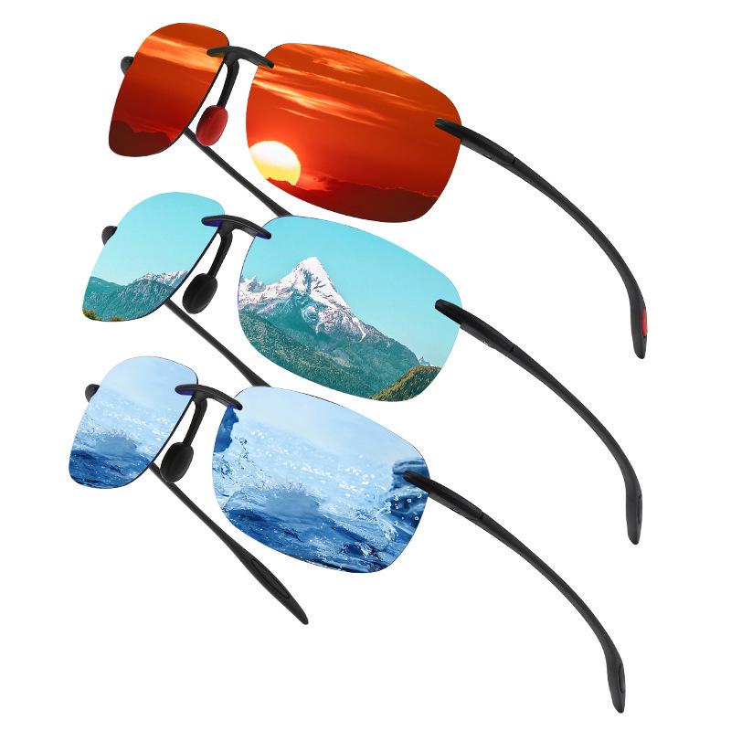 TR90 TAC Polarized Frameless Sports Cycling Sunglasses for Men & Women - Ultralight and Ideal for Outdoor Activities