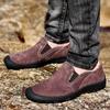 38-48 Casual Men's Shoes Retro British Style Leather Large Size Two-layer Pork Skin Driving Car Shoes