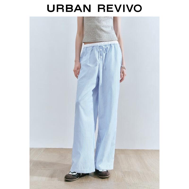 

UR 2025 Летние брюки с контрастной полоской и широкими штанинами XS