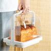 Flap Bread Storage Box Portable Dust-proof Sealed Cake Dim Sum Box With A Lid Milk Bottle Draining Drying Transparent StorageBox