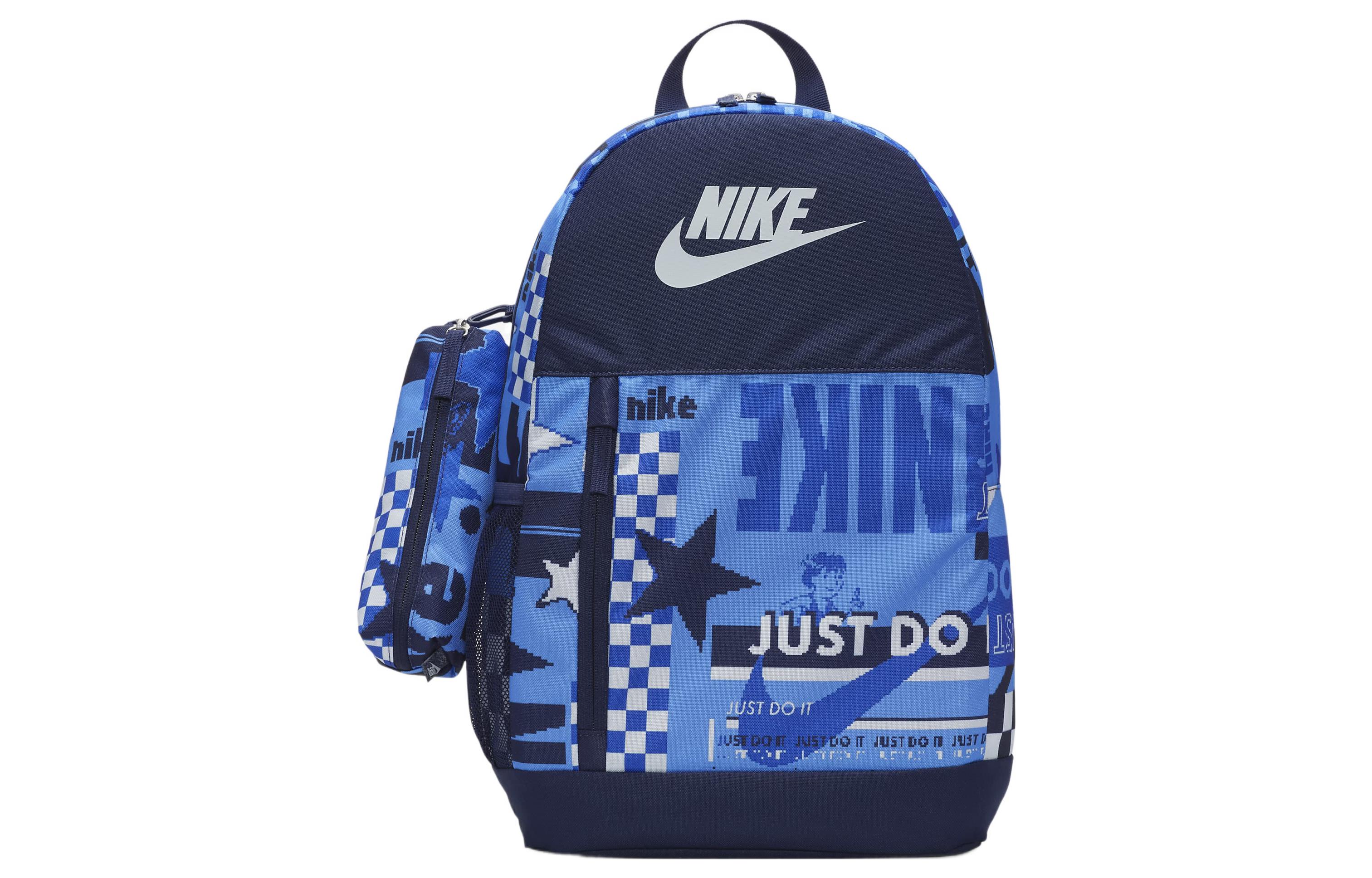 Nike Brand Logo Polyester Backpack Regular Men s Marine Blue DV6142-410 Marine Blue