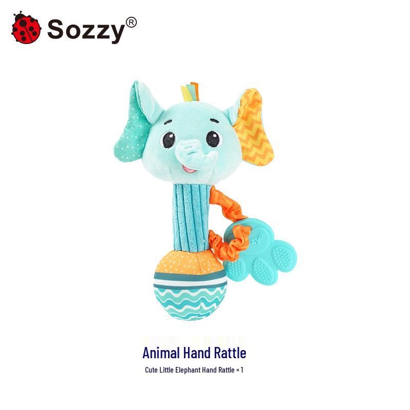 Sozzy Infant Plush Doll Hand Rattle & Teether for 0-1 Year Olds