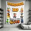 Stumble Guys Sprint Telo da Parete Stampato Coperta in Tessuto Arazzi Decorativi per Camera da Letto Soggiorno Arredamento per la Casa