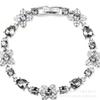 Ji's High-Quality Four-Leaf Clover Diamond Bracelet for Women – Super Shiny Crystal, Luxurious and Elegant Hand Jewelry