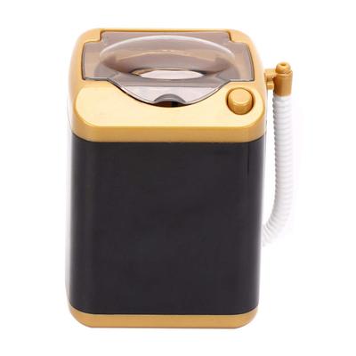 Cute, Portable, Realistic Mini Washing Machine for Pretend Play, Educational Play, and Makeup Brushes (gold)