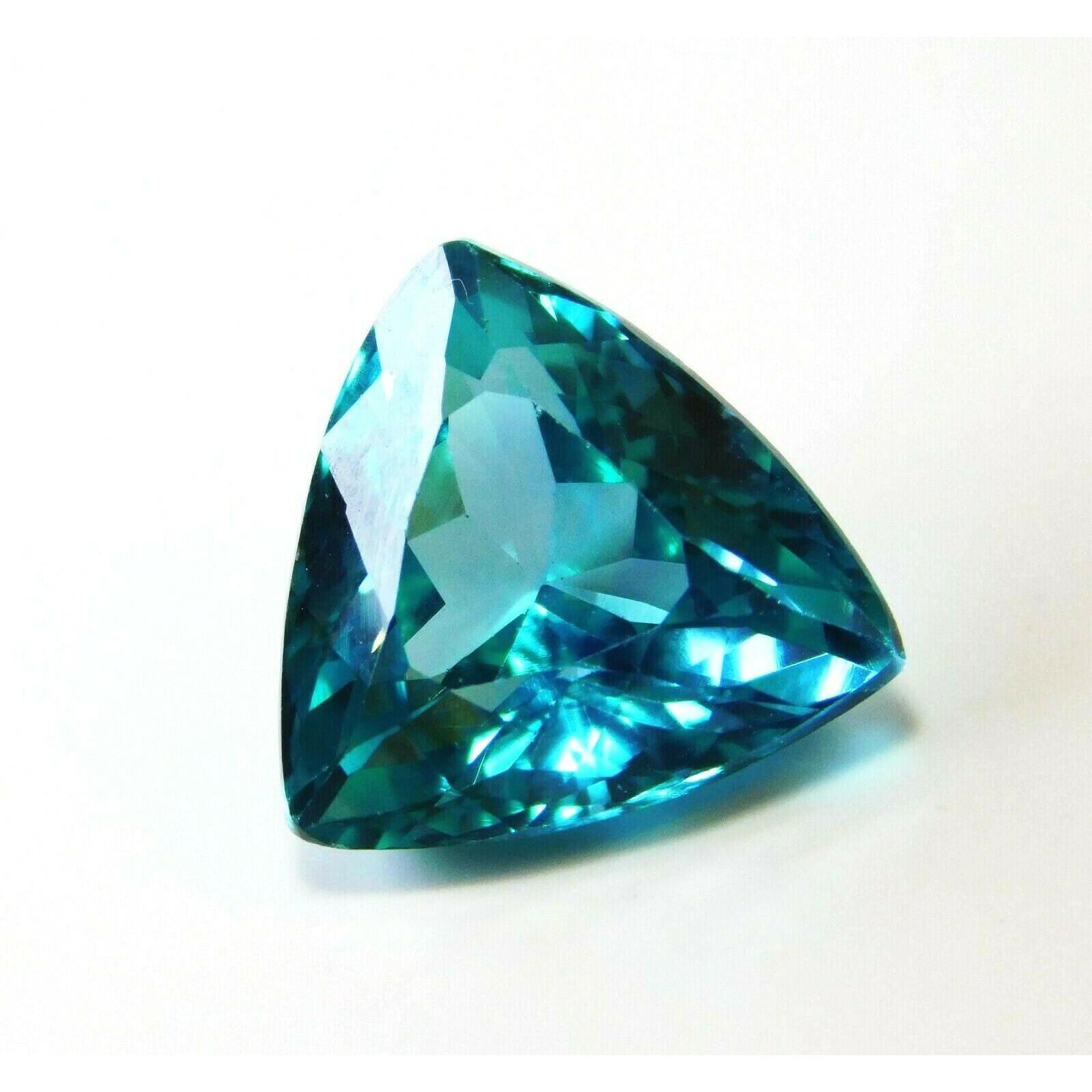

NATURAL Bluish Green Grandidierite 10.54Ct Trillion Cut CERTIFIED Loose Gemstone 12 mm Approx. синій