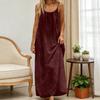 Women's Spaghetti Strap Cami Dress Summer Backless Sleeveless Maxi Dress Loose Flowy Beach Vacation Sundress
