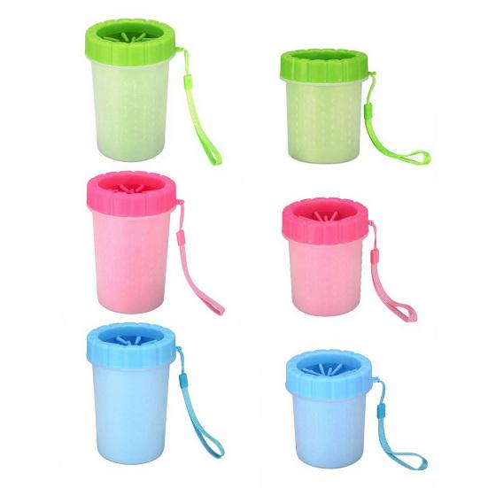 Dog Paw Cleaner Cup Portable Dog Paw Cleaning Tool Silicone Paw Cleaner with Soft Bristles for Medium Large Dogs Travel Park Visit