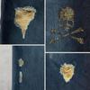 Used Roen Gold thread lining crushed denim skull skull grunge big brother gal man