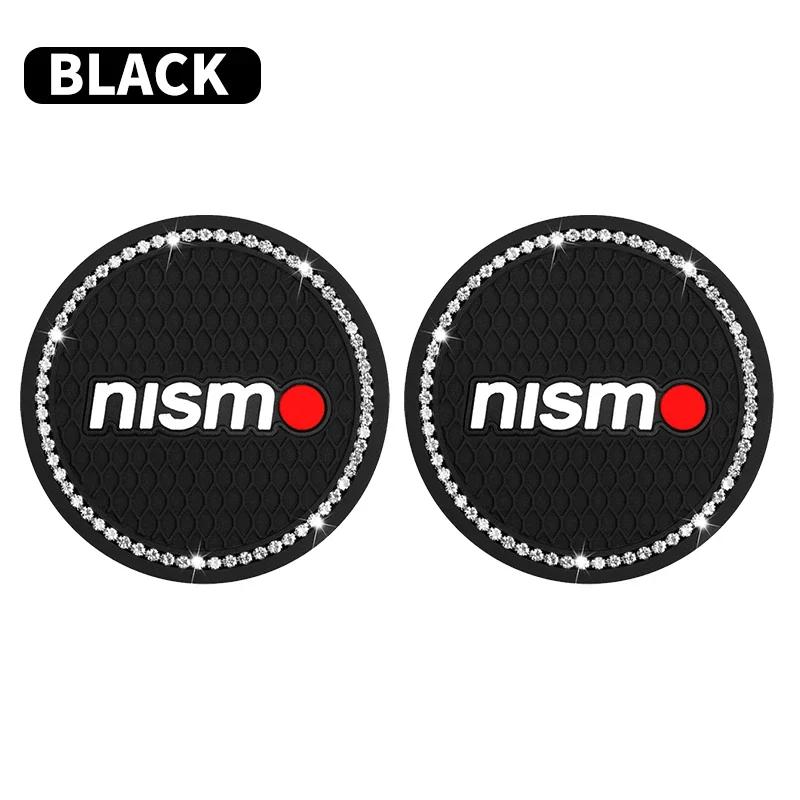 1/2 szt. Samochodowy podkładka pod kubek z cyrkoniami, antypoślizgowa podkładka do Nismo Nissan Qashqai Juke X-Trail Patrol Navara Tiid Akcesoria