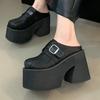 Fashion New Designer Women's Slippers for Large-sized Women Wear Comfort Slippers of Size 34-43 Summer 11cm Thick-bottomed Zapatos Mujer