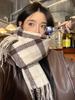 Women Winter Retro Knitted Scarf Headscarf Ladies Men Casual Preppy Plaid Tassel Scarve Mujer Male Foulard Wrap Shawl New Unisex