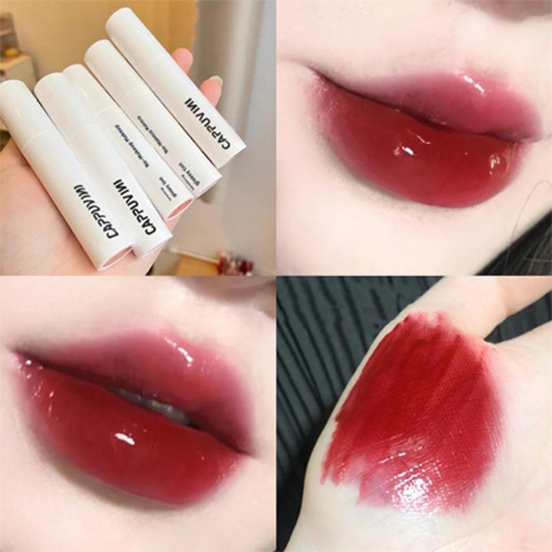 

6 Colors Jelly Lipstick Moisturizing Mirror Water Light Solid Lip Gloss Glass Tea Red Brown Lip Glaze Tint Makeup Cosmetics New