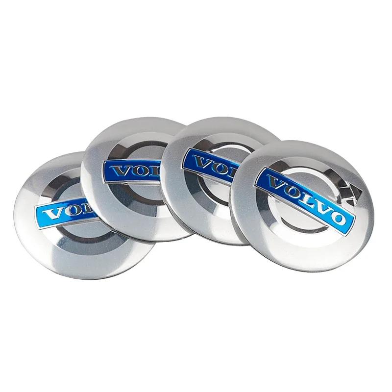 

56mm 4pcs Aluminum Car Wheel Center Hub Cap Badge Sticker Accessories for Volvo V40 V50 S40 S80 XC60 S90 XC90 S60 XC40 C40 V90