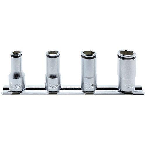 Ko-ken Socket Set 1/4" (6.35mm) SQ. Nut Grip Semi-Deep Socket Rail Set RS2350 x 4