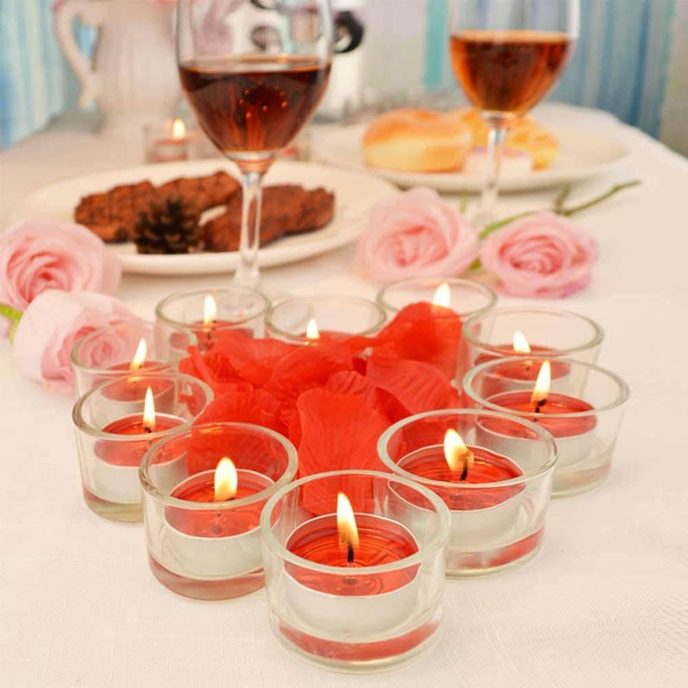 Clear Glass Tealight Candle Holders, for Standard 1.5" Tealights, Bulk Wedding & Party Centerpieces, Home Table Decor