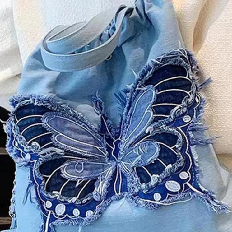 Multipurpose Wash Resistant Butterfly Applique For Sewing Onto Jackets And Home Textiles