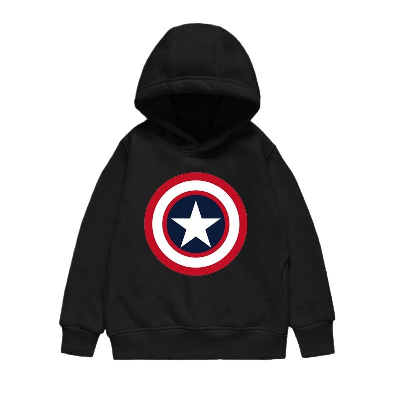 Captain America Black Widow Cartoon Anime Periphery Children's Hoodie New Style Spring and Autumn Boys and Girls Hoodies