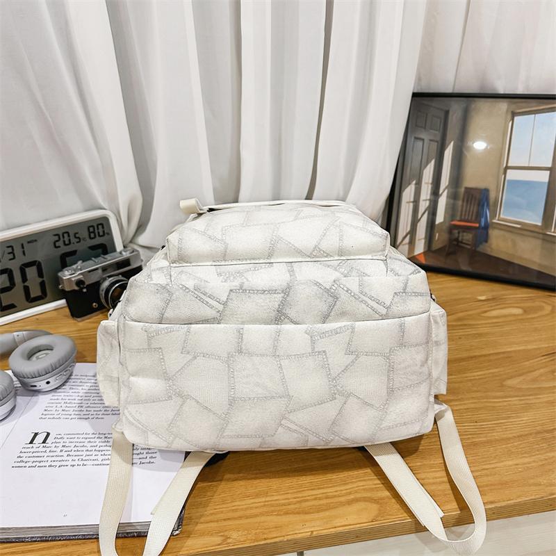 Stone Texture Pattern Student's Schoolbag Large Capacity Unisex Backpack
