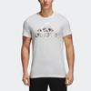 Adidas Camo Foil Logo Print Sports Short Sleeve T-Shirt Men Tops White DI0302