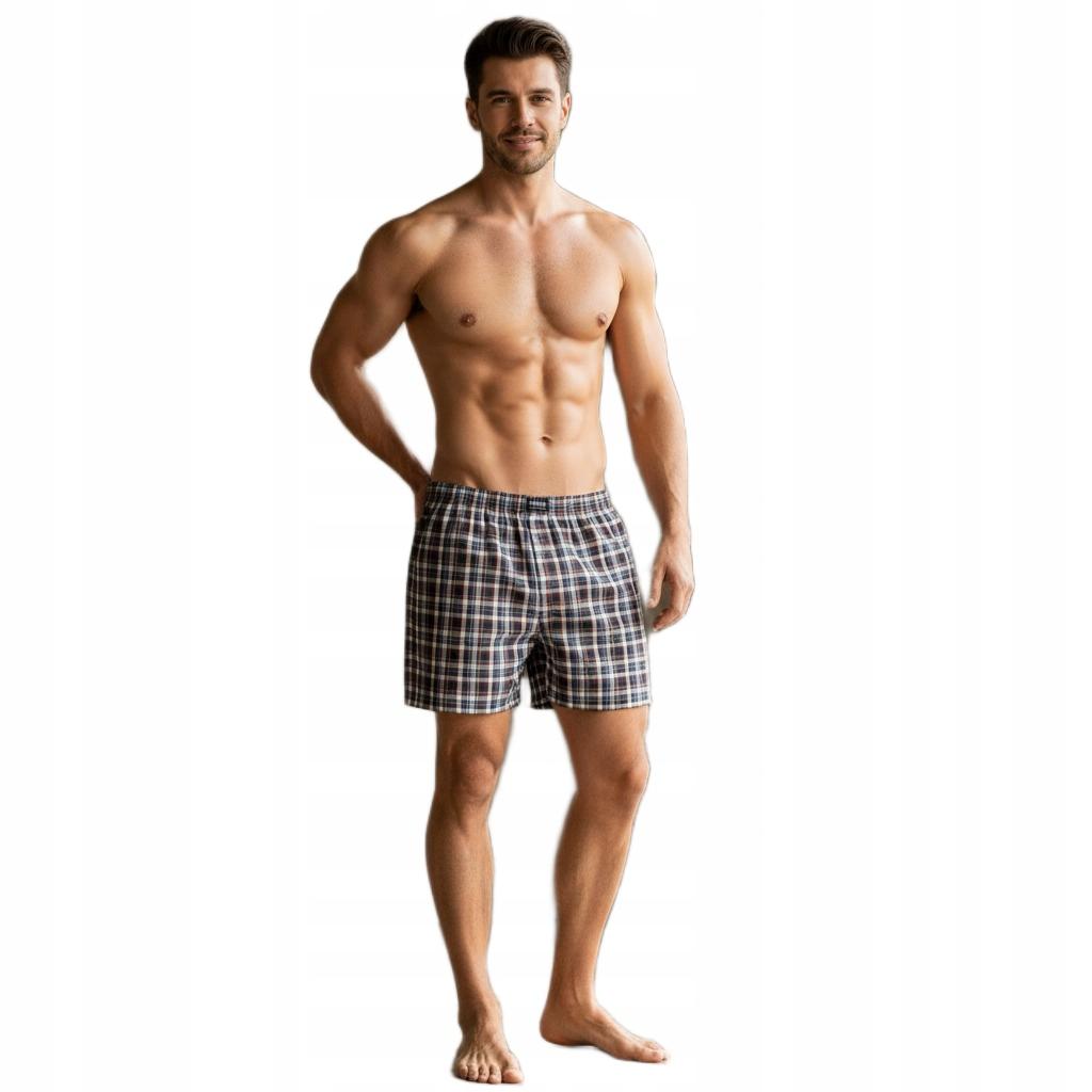 Men's loose boxer shorts, multicolored cotton, set of 4, gift