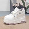 Fashion 10CM Cow Suede Genuine Leather Platform Wedge Skate Boarding High Brand Heels Casual Women Vulcanized Shoes Summer Shoes
