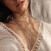 Luxury Multi-layer Zircon Necklace, Sparkling Rhinestone Tassel Neck Accessories for Party