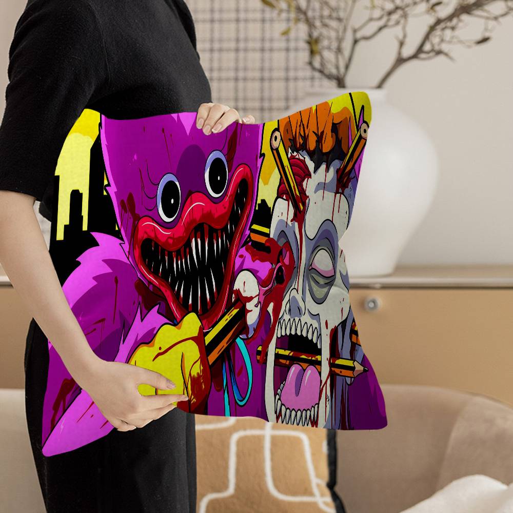 H-Huggy W-Wuggy Pillow Anime Pillow Sofa Bed Head Pillow Cover Cushion Cover 45x45 Cm Fashion