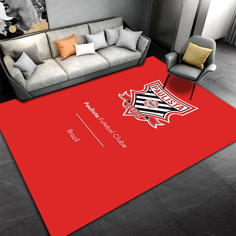 Paulista FC Red Emblem Carpet suitable as a non-slip mat for the living room or bedroom sofa