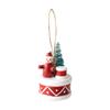 Three-dimensional Christmas Decoration Resin Snowman Drum Christmas Tree Decoration Pendant