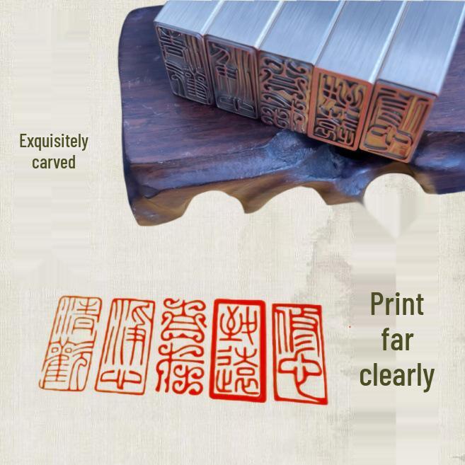 Fem Tonders Sigill - Taoistisk Symbol i Massiv Mässing för att Befalla Andar och Kalla på de Högsta Arktiska Krafterna.