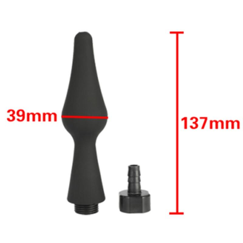 Douche Enema Kit Limpeza Silicone 3pcs Chuveiro Cabeça Mangueira Bico Ponta Botão Seringa Plug