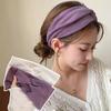 1 Pcs Retro Cross Turban Women Girls Solid Color Hairband Knitted Soft Headband Bandage Turban New Fashion Hair Accessories