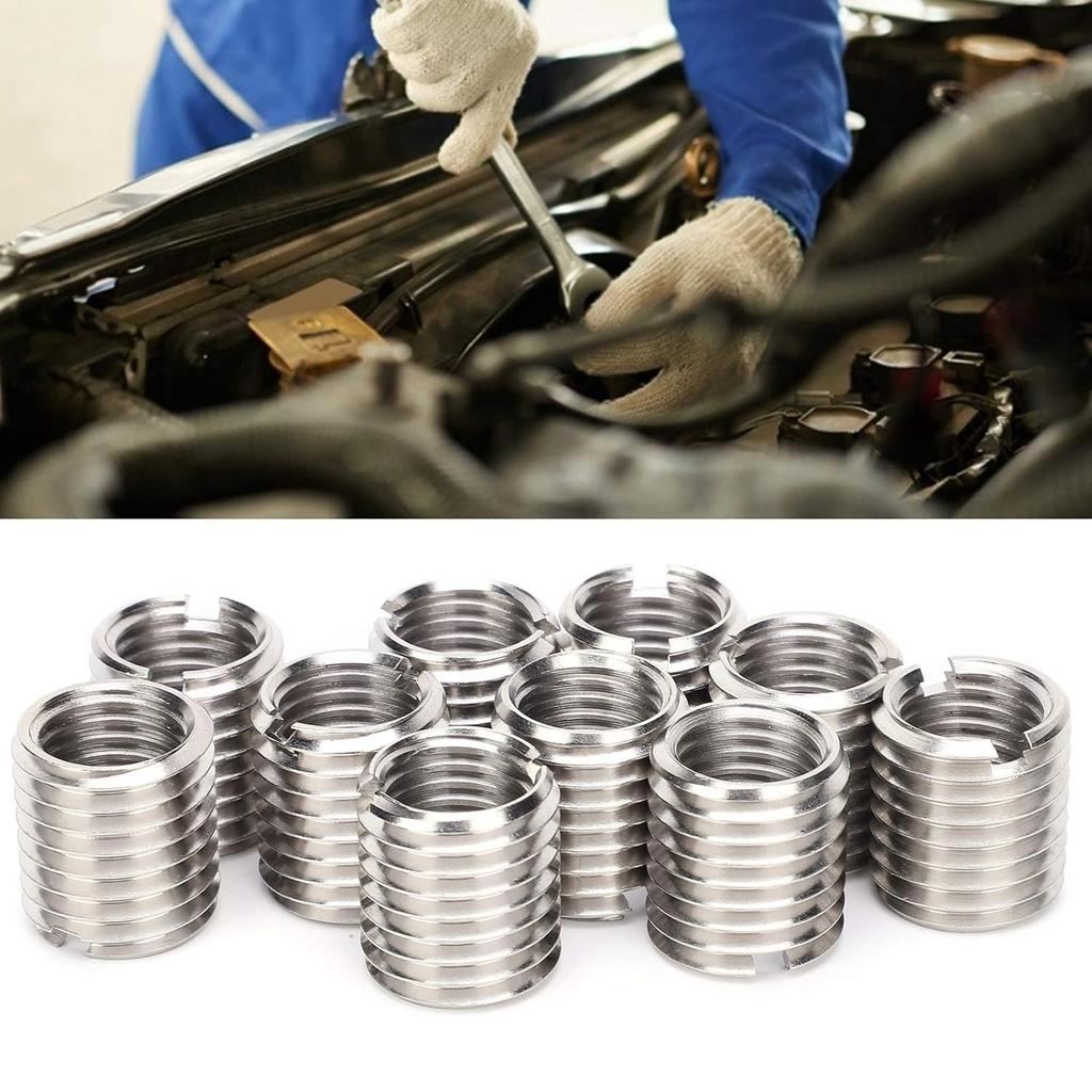 10Pcs 22mm Threaded Insert Reducing Nuts, M16 X 2 Female To M20 X 2.5 Male Repair Insert Nut Thread Nut Conversion Kit Stainless Steel