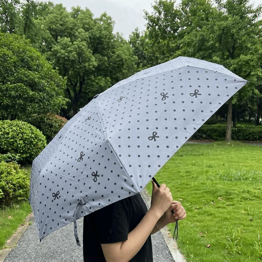 Sun Protection Folding Umbrella Windproof Hand Operated Parasol Dual-purpose Sunshade Sunny Days