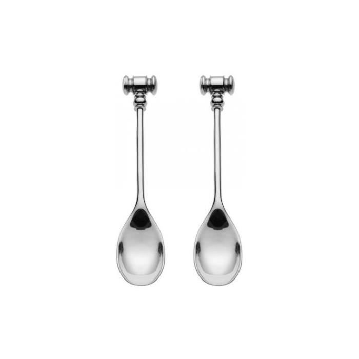 Cuillers ouvre œuf à la coque - DECLIKDECO - Set de 2 - Acier inoxydable 18-10 - Argent - Contemporain